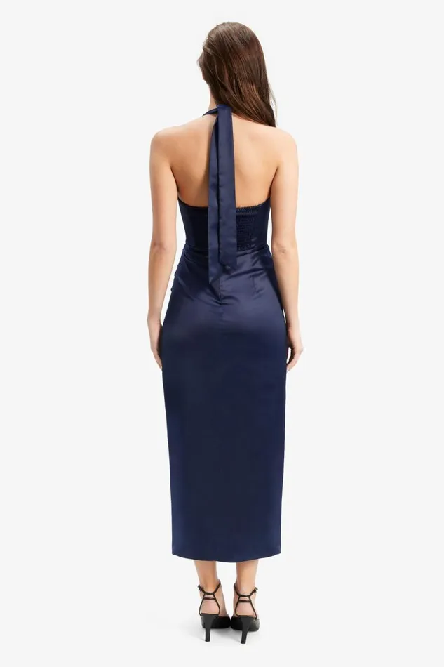 Women Party Dresses Bardot Lorelai Midi Dress In Navy Navy Women Party Dresses Bardot Lorelai Midi Dress In Navy Navy