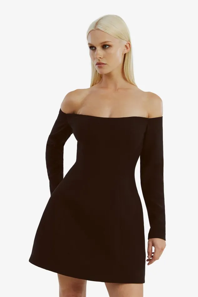 Women Party Dresses Bardot Nadene Hourglass Mini Dress In Black Black Women Party Dresses Bardot Nadene Hourglass Mini Dress In Black Black