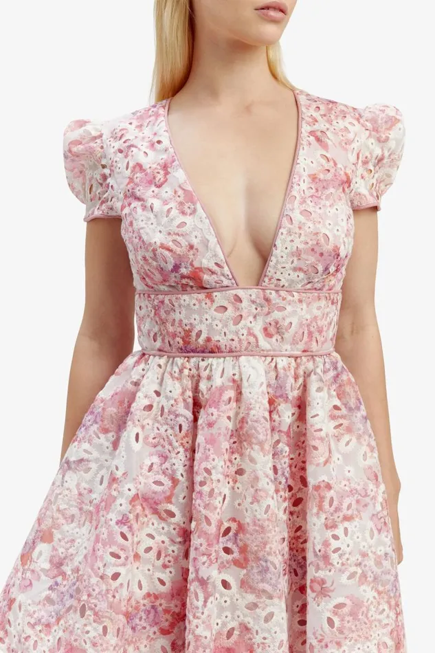 Women Party Dresses Bardot Tamarin Broderie Mini Dress In Pink Floral Pink Floral Women Party Dresses Bardot Tamarin Broderie Mini Dress In Pink Floral Pink Floral