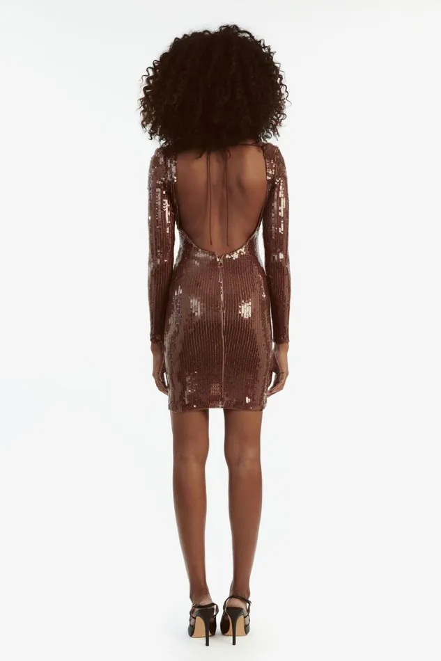 Women Party Dresses Bardot Verona Sequin Mini Dress In Chocolate Chocolate Women Party Dresses Bardot Verona Sequin Mini Dress In Chocolate Chocolate