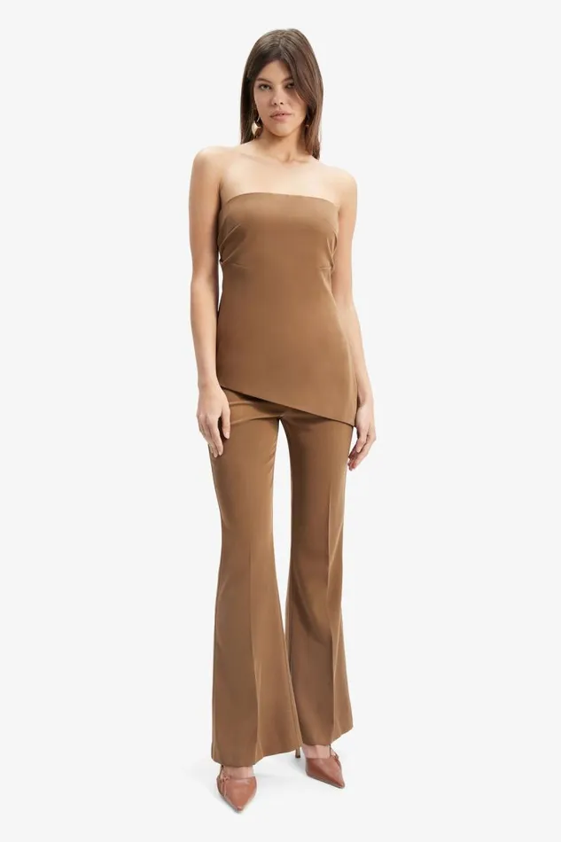 Women Party Tops Bardot Cosmos Strapless Top In Chocolate Chocolate Women Party Tops Bardot Cosmos Strapless Top In Chocolate Chocolate