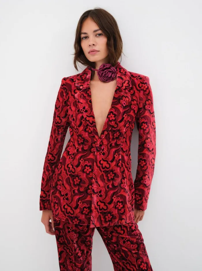 Women Penny Blazer Red For Love and Lemons Tops