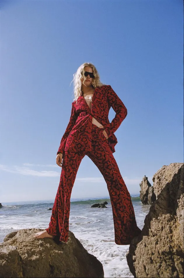 Women Penny Blazer Red For Love and Lemons Tops Women Penny Blazer Red For Love and Lemons Tops