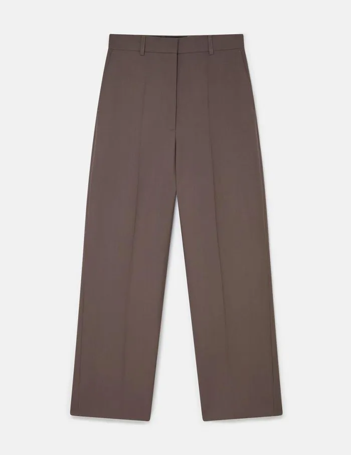 Women Pleated LowRise Pants Taupe Brown Stella McCartney Pants And Shorts