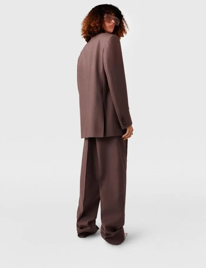 Women Pleated LowRise Pants Taupe Brown Stella McCartney Pants And Shorts Women Pleated LowRise Pants Taupe Brown Stella McCartney Pants And Shorts