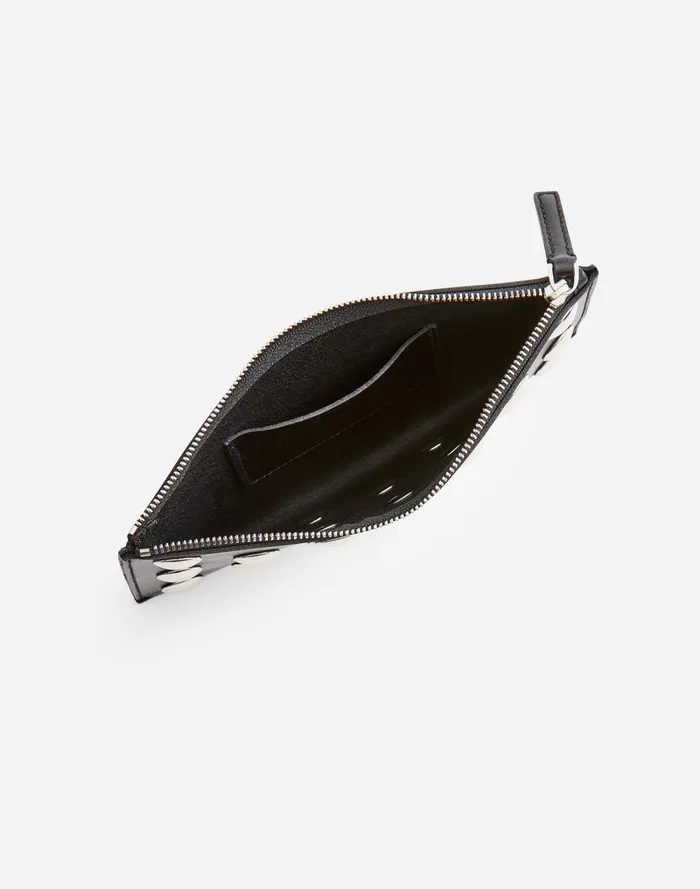 Women Pouches and Wallets Madewell The Pouch Clutch In Leather True Black Multi
