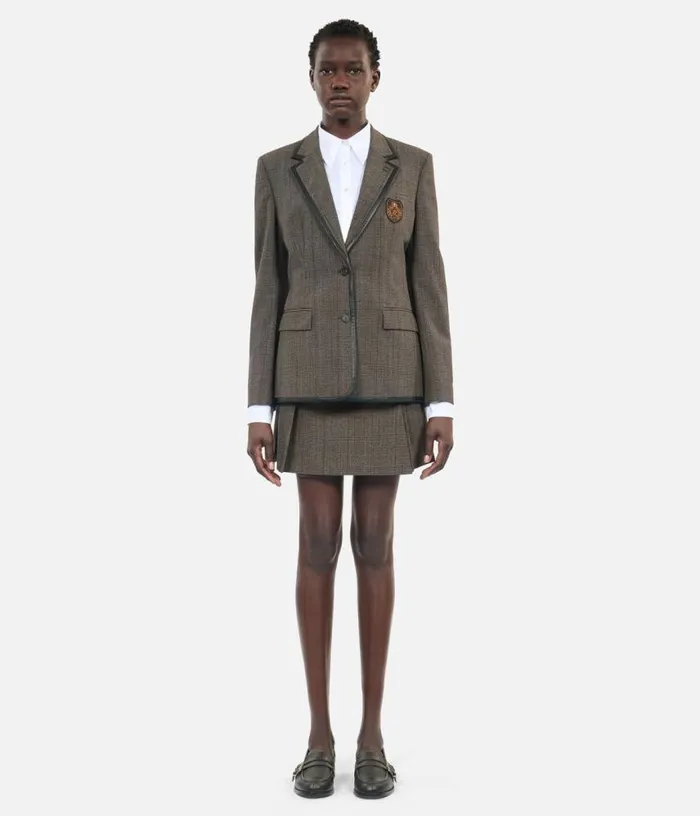 Women Prince Of Wales Brown Jacket THE KOOPLES Blazers and Suits