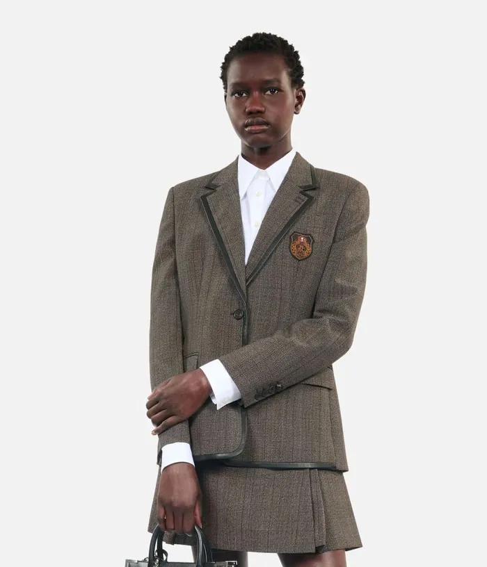 Women Prince Of Wales Brown Jacket THE KOOPLES Blazers and Suits