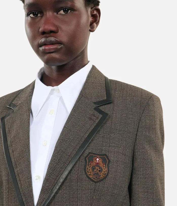 Women Prince Of Wales Brown Jacket THE KOOPLES Blazers and Suits