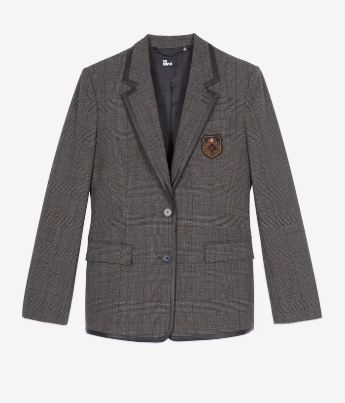 Women Prince Of Wales Brown Jacket THE KOOPLES Blazers and Suits