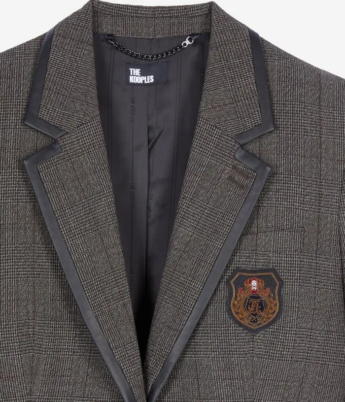 Women Prince Of Wales Brown Jacket THE KOOPLES Blazers and Suits