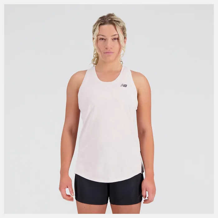 Women Q Speed Jacquard Tank Stone Pink New Balance Shirts Women Q Speed Jacquard Tank Stone Pink New Balance Shirts