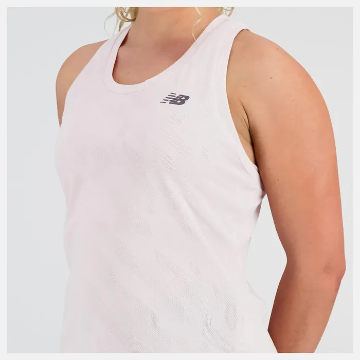 Women Q Speed Jacquard Tank Stone Pink New Balance Shirts Women Q Speed Jacquard Tank Stone Pink New Balance Shirts