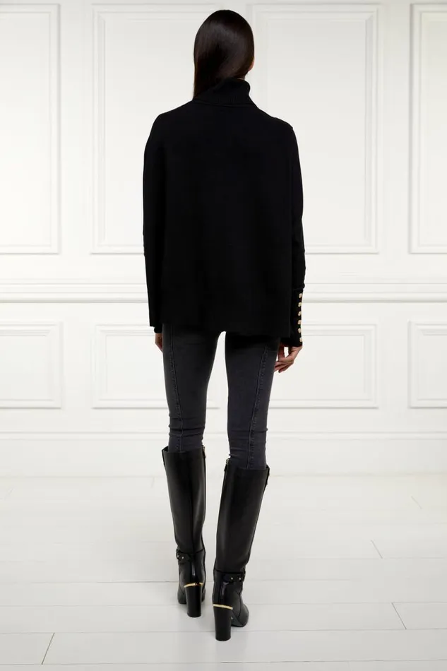 Women Queensbury Cape Knit Black Holland Cooper Knitwear