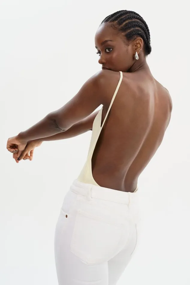 Women RENATA Knit Bodysuit Lemon Icing LAMARQUE Tops Women RENATA Knit Bodysuit Lemon Icing LAMARQUE Tops