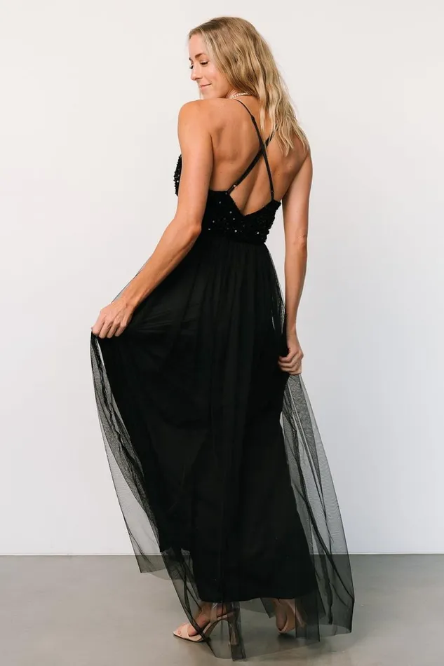 Women Revel Sequin Maxi Dress Black Baltic Born Embellished and Sequined Women Revel Sequin Maxi Dress Black Baltic Born Embellished and Sequined