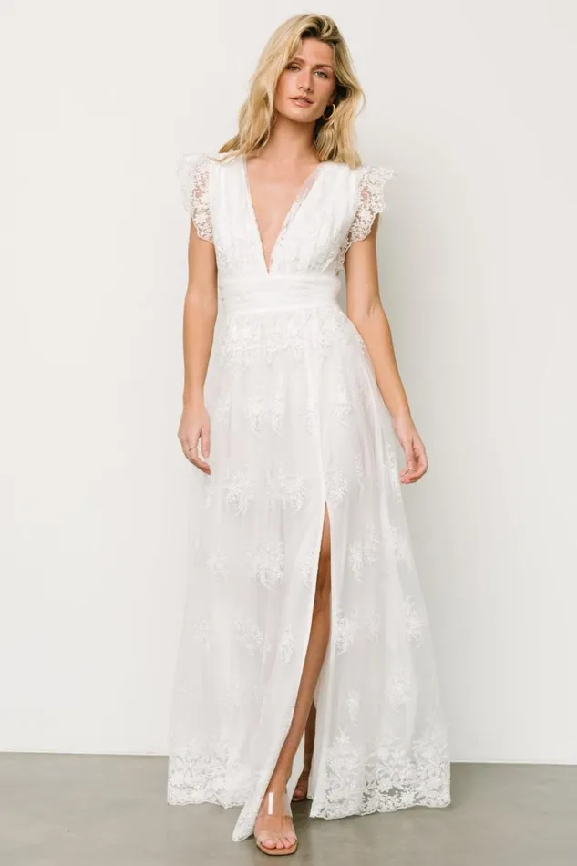 Women Rhea Tulle Maxi Dress Off White Baltic Born Tulle Styles