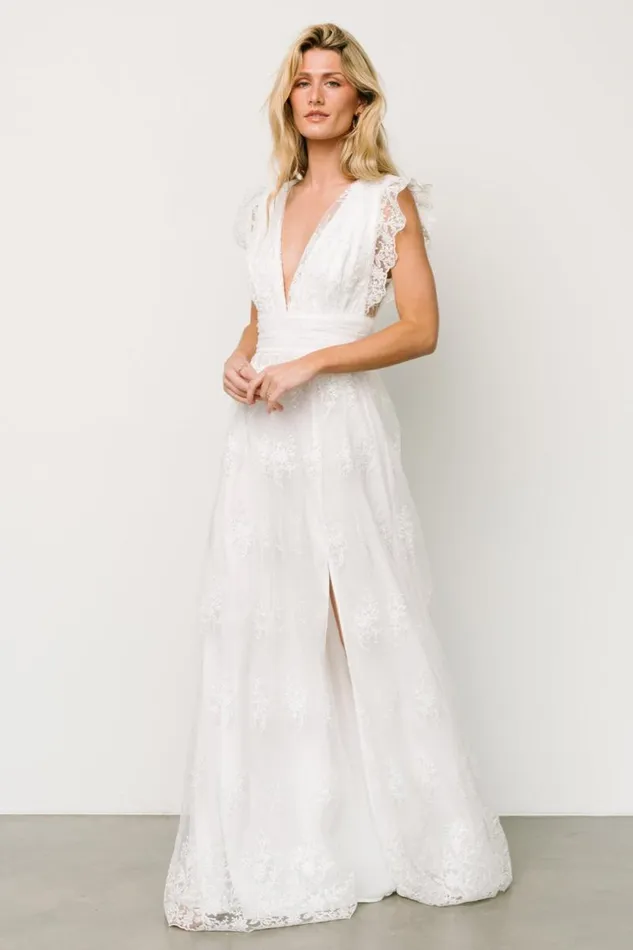 Women Rhea Tulle Maxi Dress Off White Baltic Born Tulle Styles