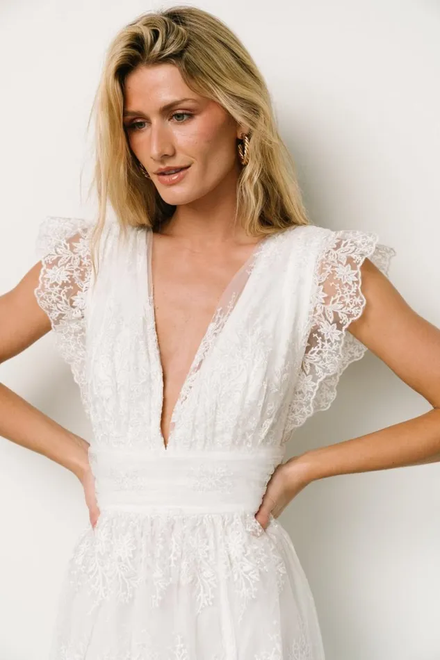Women Rhea Tulle Maxi Dress Off White Baltic Born Tulle Styles