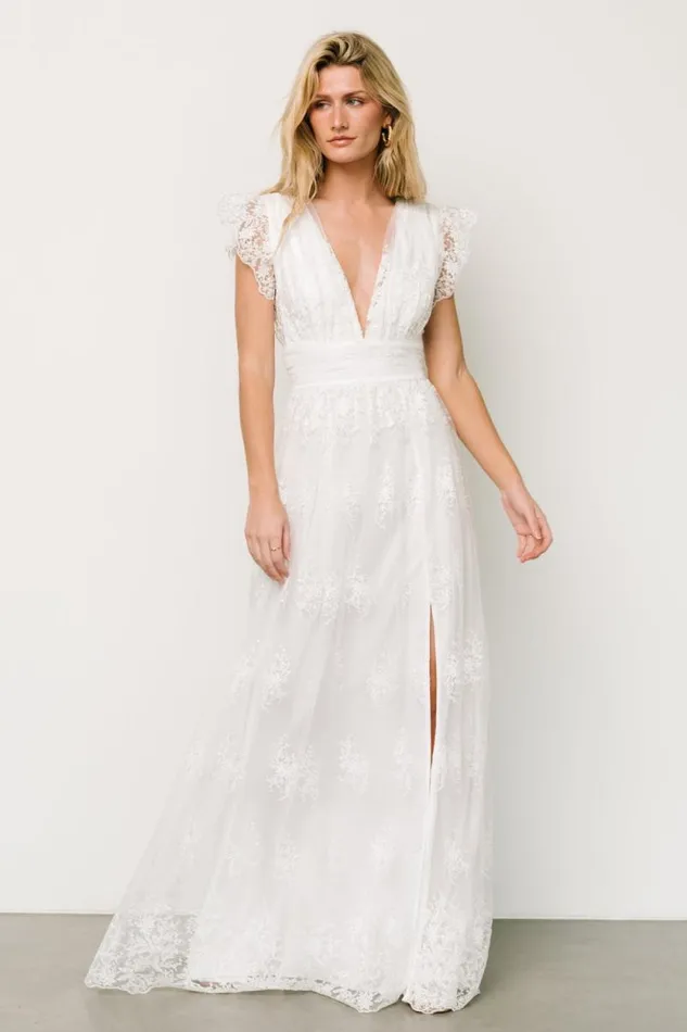 Women Rhea Tulle Maxi Dress Off White Baltic Born Tulle Styles