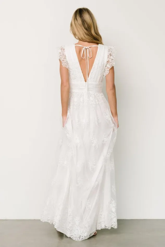Women Rhea Tulle Maxi Dress Off White Baltic Born Tulle Styles