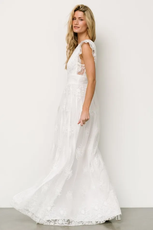 Women Rhea Tulle Maxi Dress Off White Baltic Born Tulle Styles