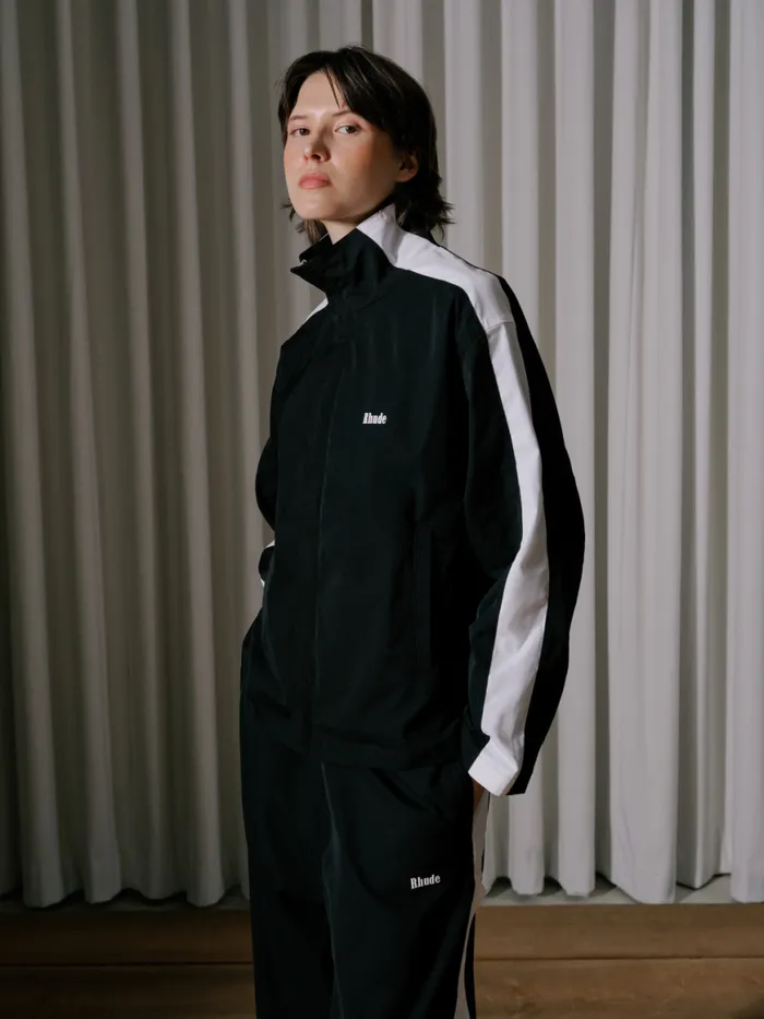 Women Rhude Tops AMARINO TRACK JACKET Blackwhite