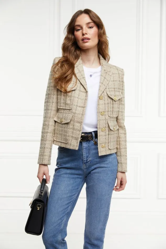 Women Richmond Jacket Camel Sparkle Tweed Holland Cooper Tailoring Women Richmond Jacket Camel Sparkle Tweed Holland Cooper Tailoring
