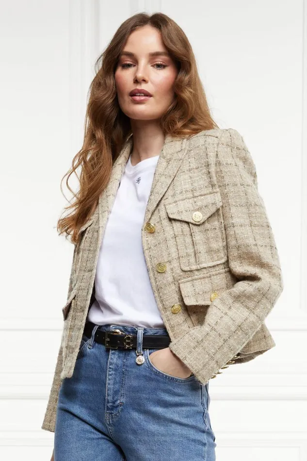 Women Richmond Jacket Camel Sparkle Tweed Holland Cooper Tailoring Women Richmond Jacket Camel Sparkle Tweed Holland Cooper Tailoring