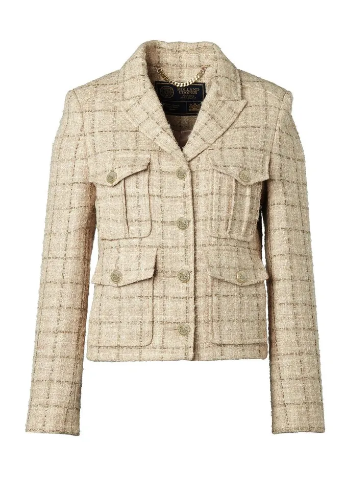 Women Richmond Jacket Camel Sparkle Tweed Holland Cooper Tailoring Women Richmond Jacket Camel Sparkle Tweed Holland Cooper Tailoring