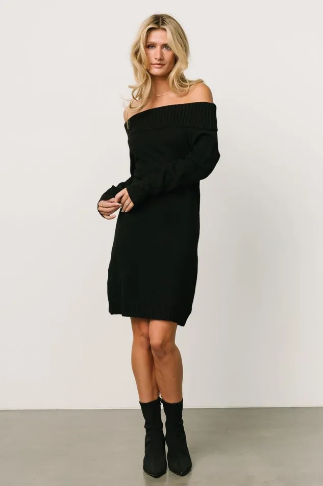 Women Saga Mini Sweater Dress Black Baltic Born Short Dresses Women Saga Mini Sweater Dress Black Baltic Born Short Dresses