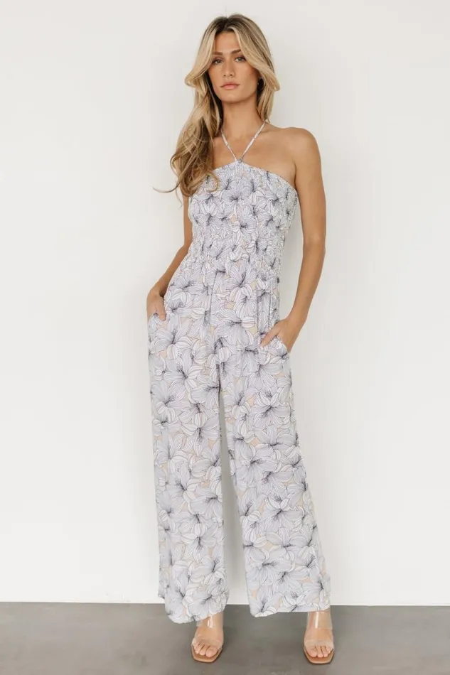 Women Santa Ana Halter Jumpsuit Taupe White Baltic Born Jumpsuits and Rompers Women Santa Ana Halter Jumpsuit Taupe White Baltic Born Jumpsuits and Rompers