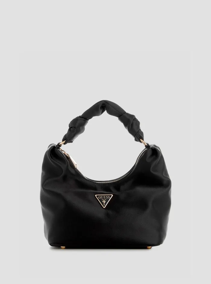 Women Satchel GUESS Black Velina Hobo Bag