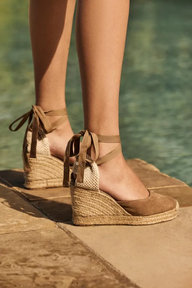 Women Seville Wedge Sandal Taupe Holland Cooper Sandals and Slides