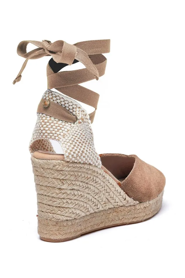 Women Seville Wedge Sandal Taupe Holland Cooper Sandals and Slides Women Seville Wedge Sandal Taupe Holland Cooper Sandals and Slides
