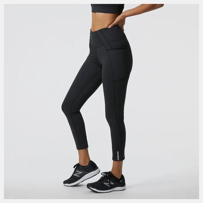 Women Shape Shield 78 High Rise Pocket Tight Black New Balance Pants and Leggings