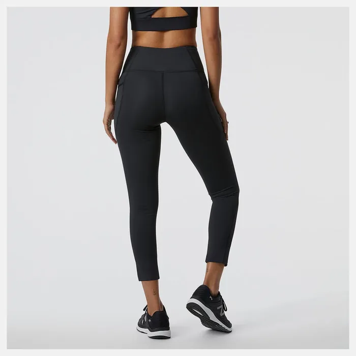 Women Shape Shield 78 High Rise Pocket Tight Black New Balance Pants and Leggings