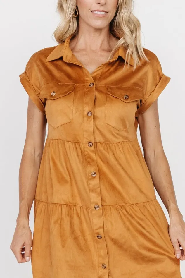 Women Shayla Button Down Short Dress Camel Baltic Born Short Dresses