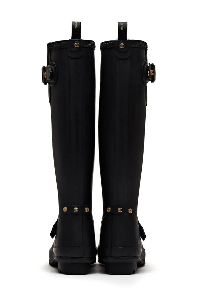 Women Sherpa Lined Regency Wellington Matte Black Holland Cooper Wellington Boots