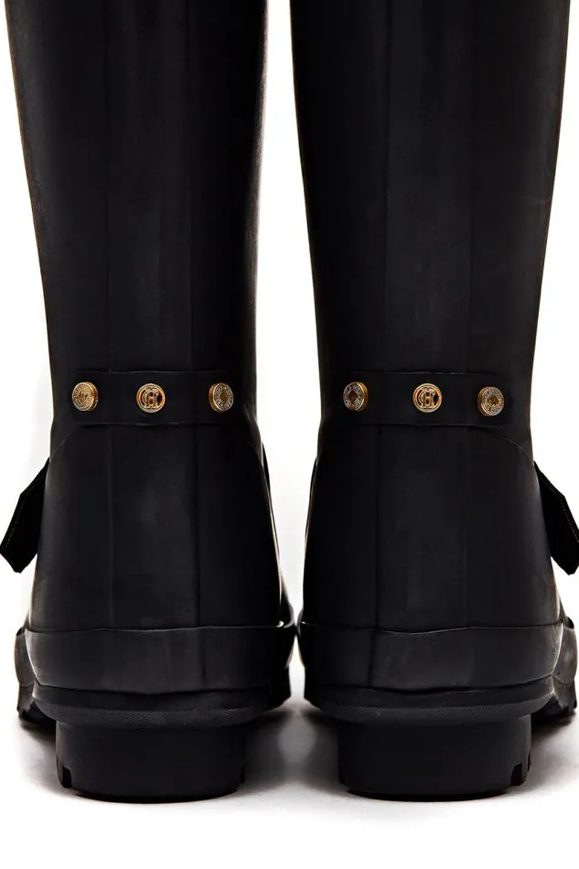 Women Sherpa Lined Regency Wellington Matte Black Holland Cooper Wellington Boots
