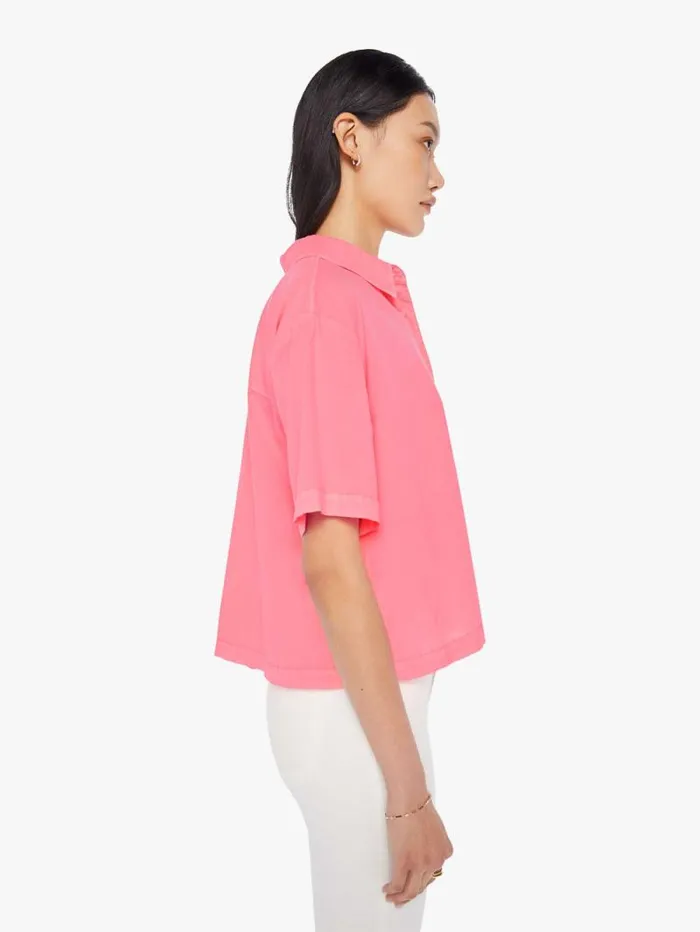 Women Shirts Mother Denim Ansel Top Neon Pink