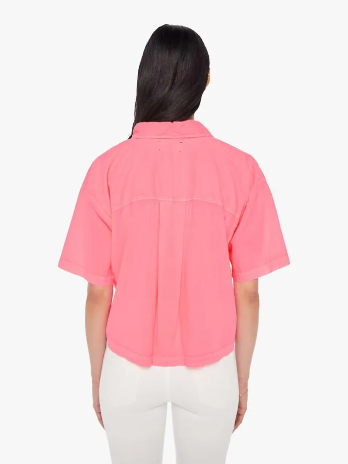 Women Shirts Mother Denim Ansel Top Neon Pink
