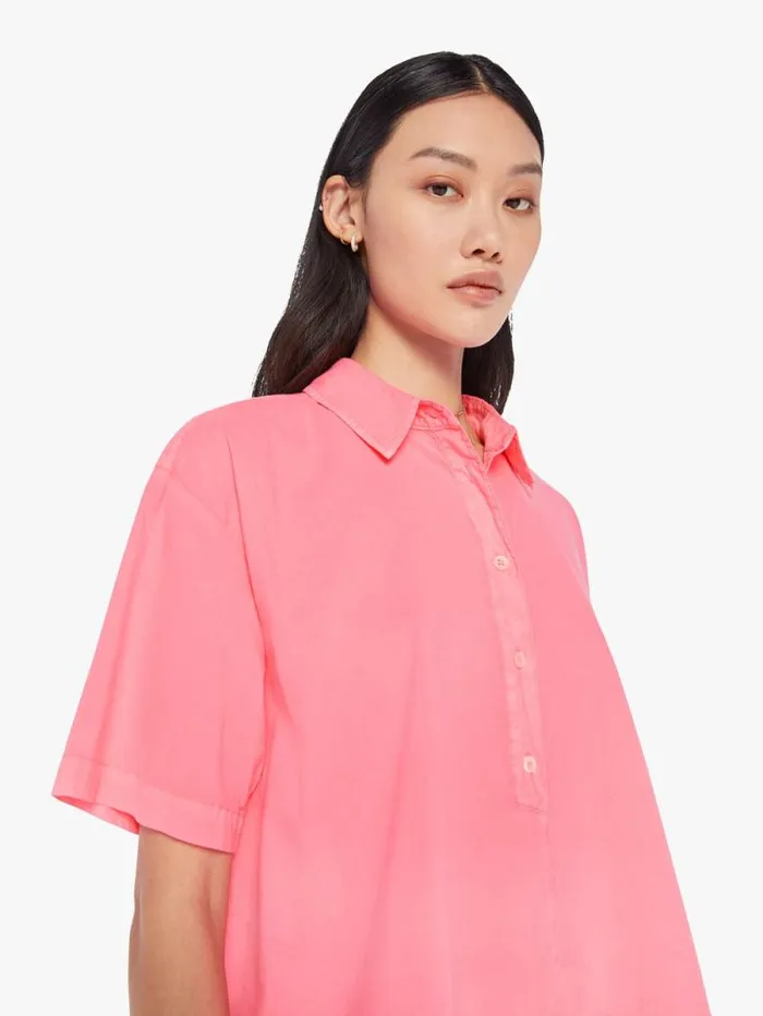 Women Shirts Mother Denim Ansel Top Neon Pink