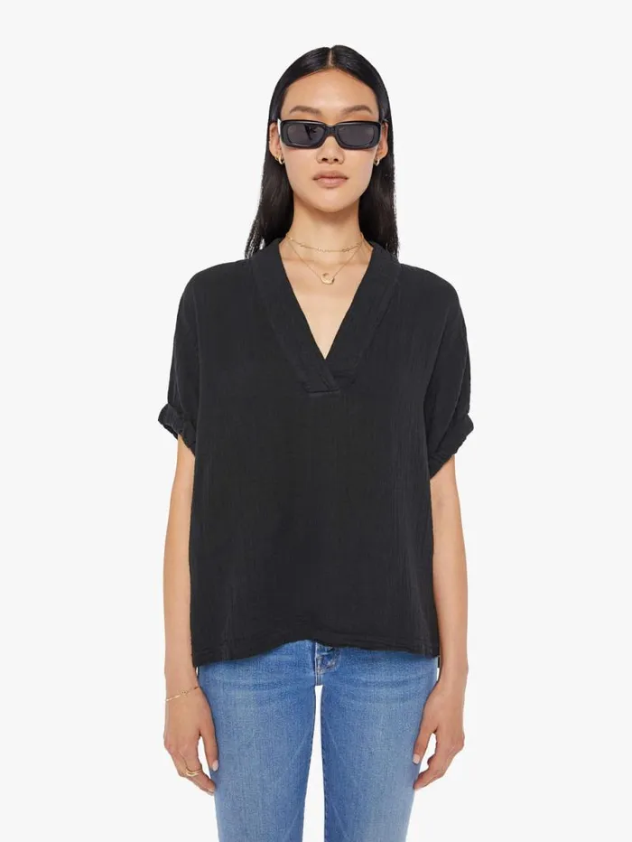Women Shirts Mother Denim Avery Top Black