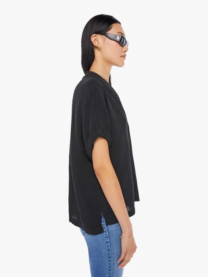 Women Shirts Mother Denim Avery Top Black