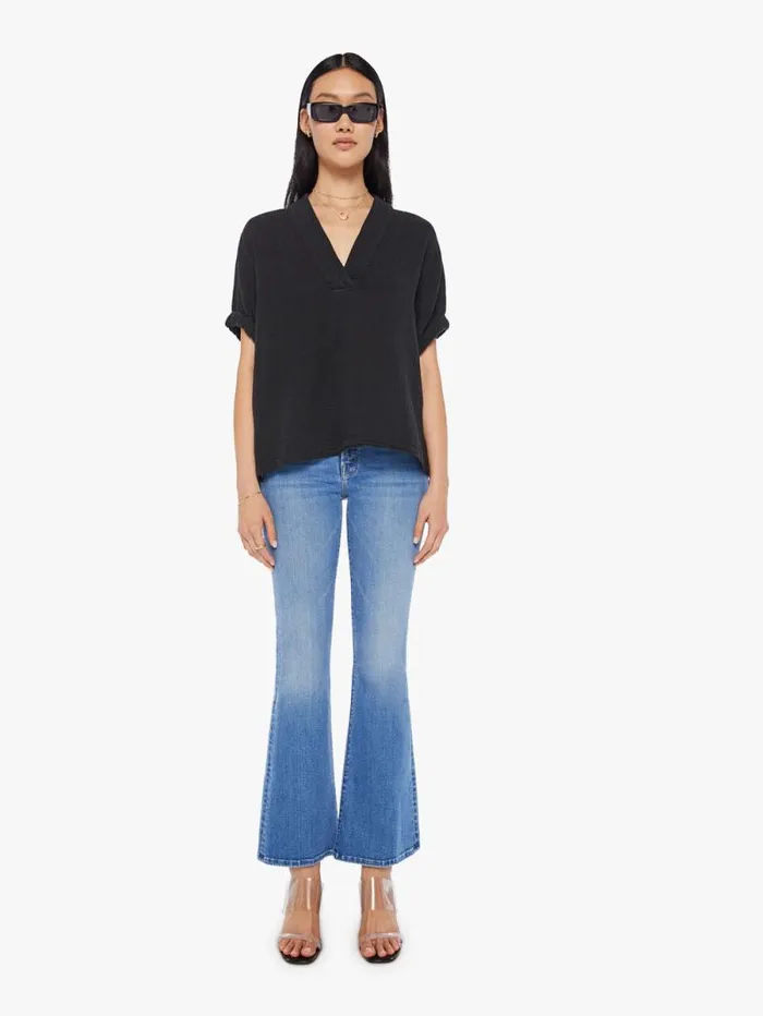 Women Shirts Mother Denim Avery Top Black