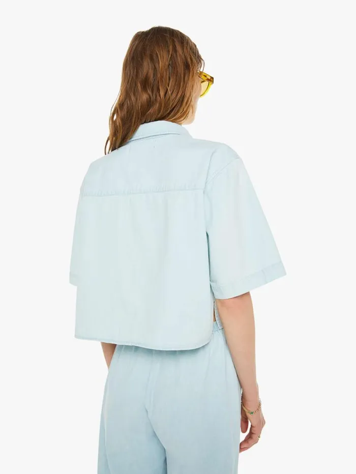 Women Shirts Mother Denim Cropped Button Up Charlie