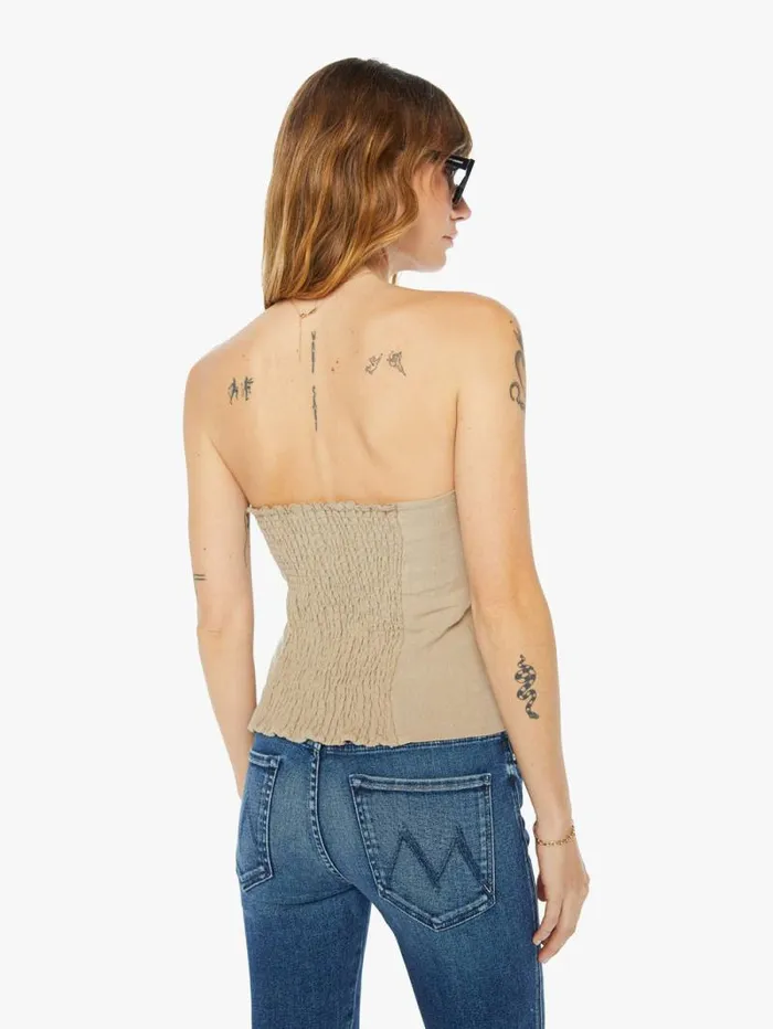 Women Shirts Mother Denim Danielle Bustier Beige light