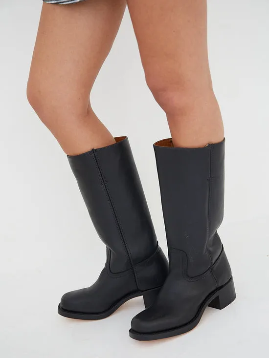 Women Shoes Lisa Says Gah Campus Knee High Boot Black