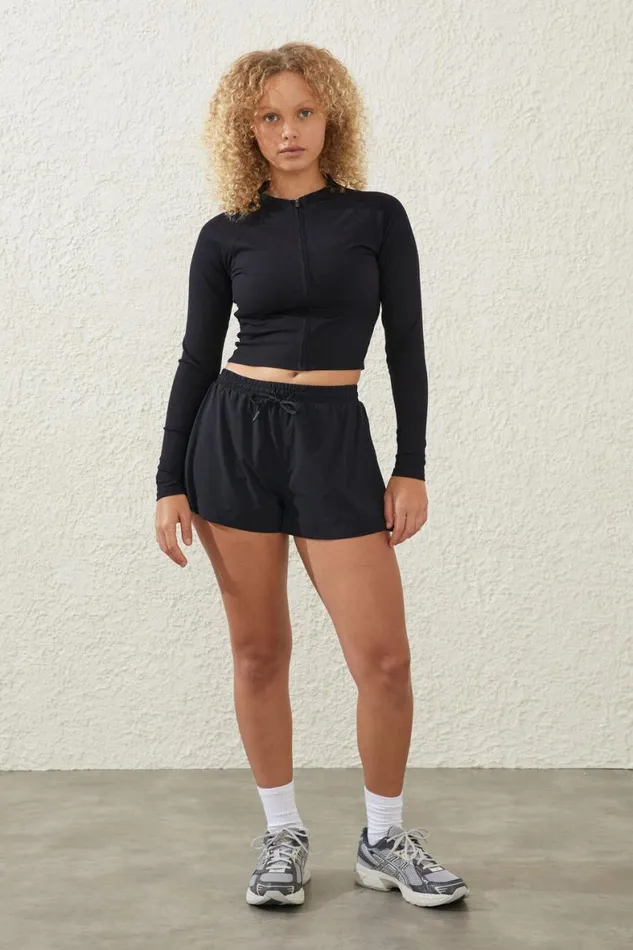 Women Shorts and Skirts Cotton On Woven Flippy Short Black